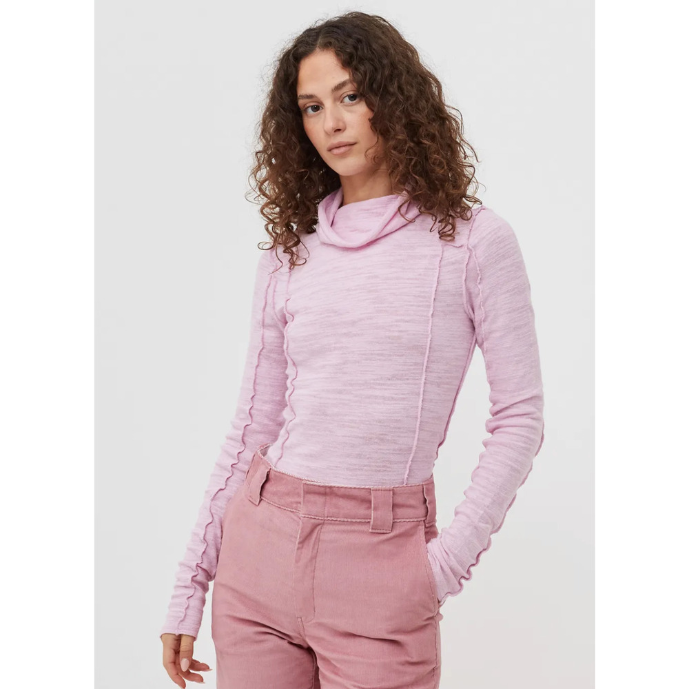 NEW FREE PEOPLE WE THE FREE BLUSH LILAC EVERYDAY LAYERING TEE TOP OB1582226 SZ S